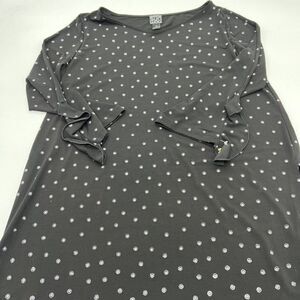 Clara Sun Woo Ruffle Cuff Tunic black sparkle size medium